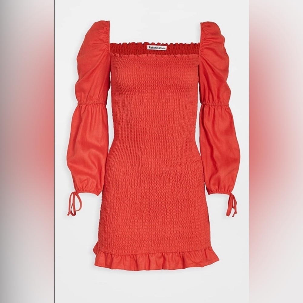 Reformation‎ Red Hilary Dress, Size S
